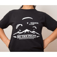 Time flies shirt - zwart