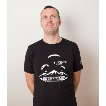 Time flies shirt - donkerblauw