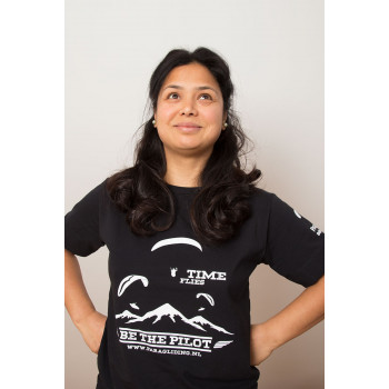 Time flies shirt - donkerblauw